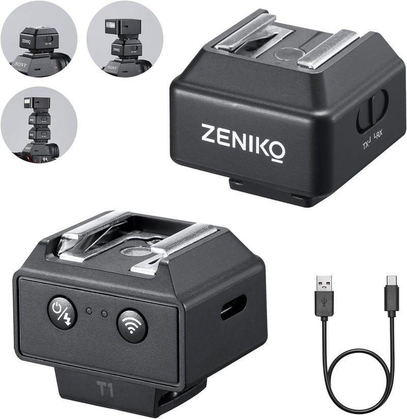 ZENIKO T1 2.4G Wireless Mini Flash Trigger for Canon Nikon Sony DSLR Cameras Wireless Flash Trigger Transmitter and Receiver for Camera Flashes，Tiny Trigger,Full Light Control - Image 1